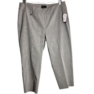 Premise Gray White Stripe Capri Tummy Control Trousers